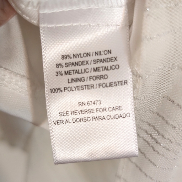 Gabby Skye white medium layered quarter sleeves tie front - Picture 6 of 8